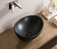 Раковина CeramaLux NC 7138MB накладная, черная матовая