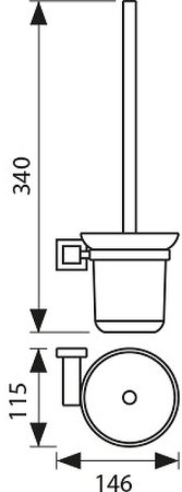Ершик для унитаза Kaiser KH-2306 Хром 