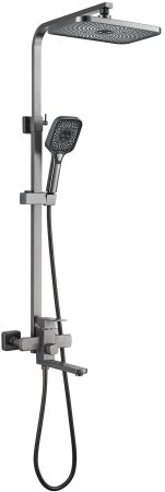 Душевая система Shevanik S7036T, оружейная сталь 