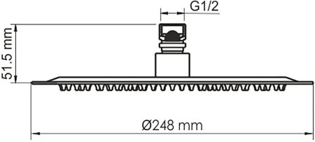 Верхний душ WasserKRAFT A257 Белый матовый 