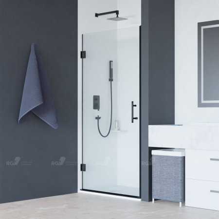 Душевая дверь в нишу RGW Hotel HO-011B 70х195 стекло прозрачное, профиль черный 