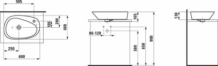Раковина Laufen Palomba 8.1680.3.000.104.1 