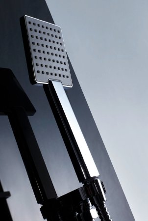 Душевая кабина Orans Diamond SR-89103LS-black с финской сауной и баней левая черная 