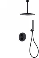 Душевая система Abber Wasser Kreis AF8121B Черная матовая