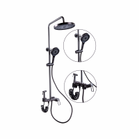 Душевая система с гигиеническим душем FASHUN A2483-17, графит