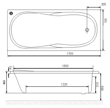 Акриловая ванна Excellent Sekwana 170x75 