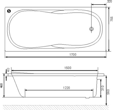 Акриловая ванна Excellent Sekwana 170x75 