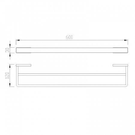 Полотенцедержатель Abber Westen AA1757 двойной Хром 