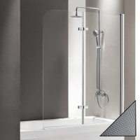 Шторка на ванну Cezares Eco O-V-21-120/140-P-Cr-R стекло punto