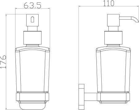 Дозатор мыла WONZON & WOGHAND, Хром (WW-6633) 