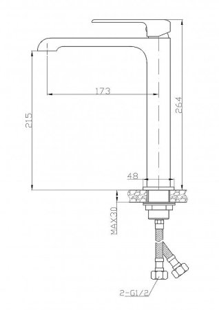 Смеситель для раковины BelBagno Dory DOR-LMC-CRM Хром 