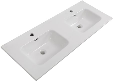 Керамическая раковина с двумя чашами BelBagno BB1200-2-ETL 