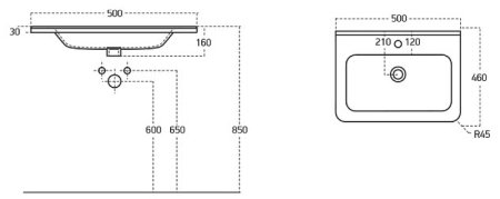 Раковина BelBagno Urban 50 12050-KL Белая 