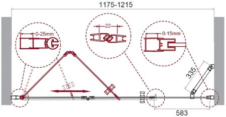 Душевая дверь BelBagno Albano 120 ALBANO-BS-13-60+60-C-Cr профиль Хром стекло прозрачное 
