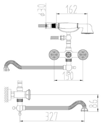 Смеситель Zorg Antic A 5001WDN-SL универсальный 