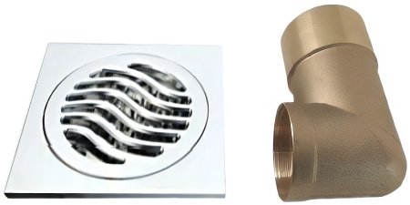 Душевой трап Gappo G81054 с решеткой Хром 