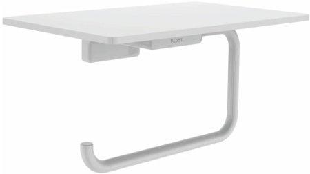 Держатель для туалетной бумаги с полочкой Rose RG1805C, белый 