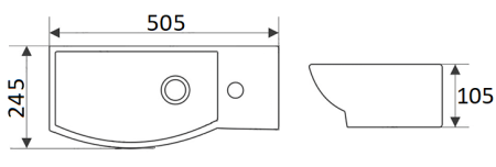 Раковина CeramaLux 7947CL подвесная 