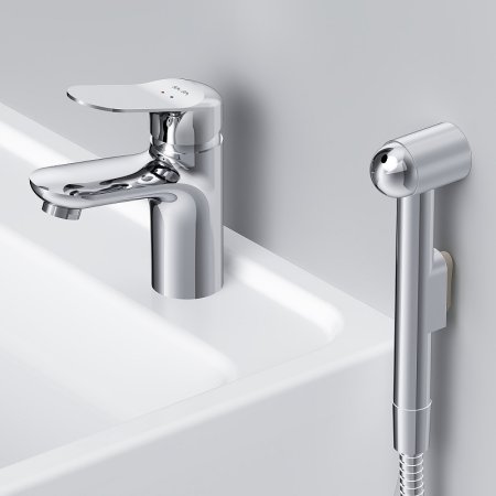 Смеситель для раковины AM.PM Sunny F85C03000 с гигиеническим душем Хром 