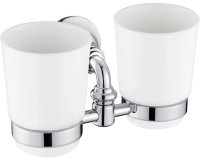 Стакан двойной для ванной комнаты Rose RG1222, хром