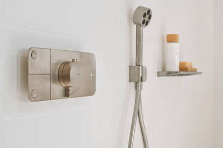 Термостат Axor One 45713820 для душа, шлифованный никель 