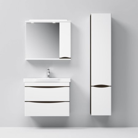 Зеркало со шкафом AM.PM Like 80 R M80MPR0801VF с подсветкой Белый Венге 