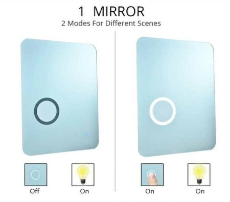 Зеркало Gappo 60 G602 с подсветкой с сенсорным выключателем 