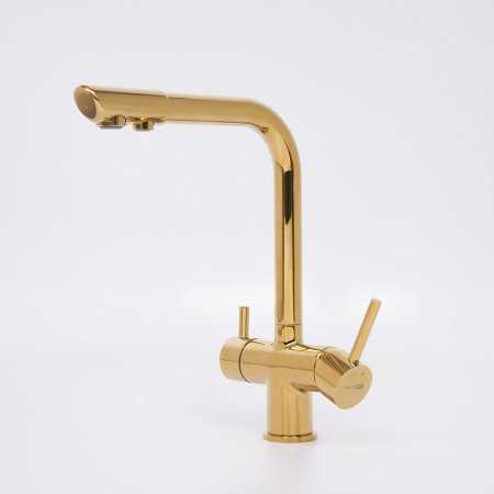 Смеситель WasserKRAFT A8377 для кухонной мойки, золото 