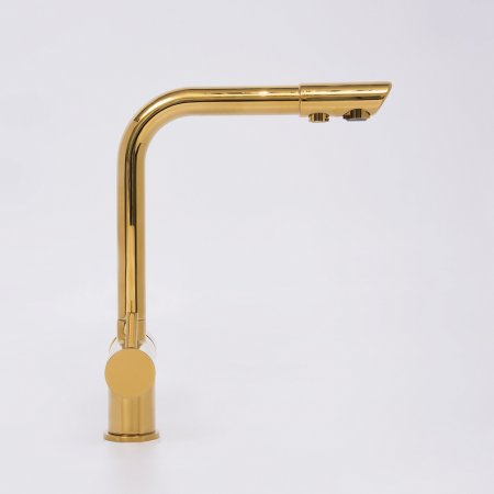Смеситель WasserKRAFT A8377 для кухонной мойки, золото 