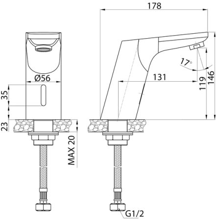Смеситель для умывальника Iddis Pulse, сенсорный (PULSBS0i86) 