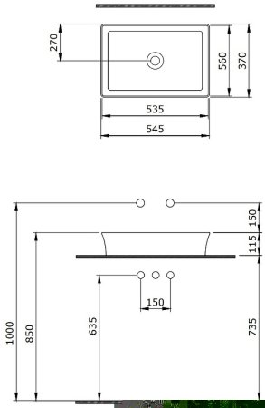Раковина-чаша Berges Ego SL 55 181009 Белая глянцевая 