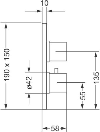 Термостат Villeroy & Boch TVD00065200061 для душа 