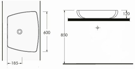 Раковина-чаша beWash Helenen 60 69601001 Белый глянец 