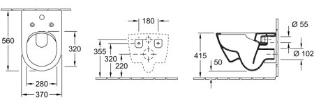 Унитаз подвесной Villeroy & Boch Subway 2.0 5614A1R1 альпийский белый 