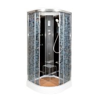 Душевая кабина Deto BМ1510 с гидромассажем и электрикой BLACK Душевая кабина Deto BМ1510 с гидромассажем и электрикой BLACK