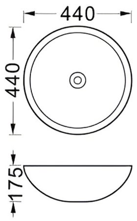 Раковина-чаша Aquatek 44 AQ5354-MB Черная матовая 