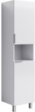 Шкаф пенал Aqwella Бриг 40 Br.05.04.K/W с бельевой корзиной Белый 