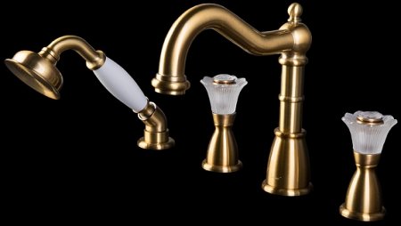 Смеситель на борт ванны Boheme Camelia 391 Бронза 