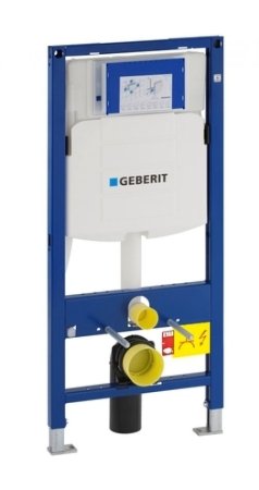 Система инсталляции для унитазов Geberit Duofix UP 320 111.300.00.5 кнопка белая, глянцевый хром 