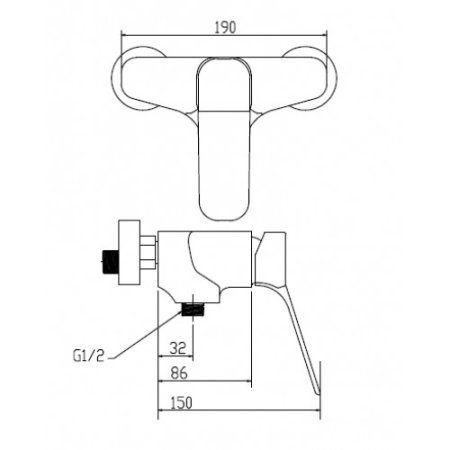 Смеситель для душа Kaiser Sona 75077 Хром 