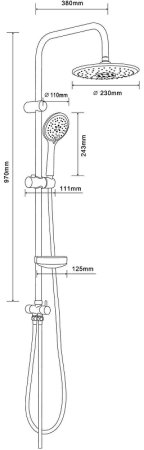 Душевая система Orange S05cr Хром 