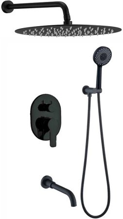 Душевая система Berges Ventas 3R Black 073008 Черная матовая 