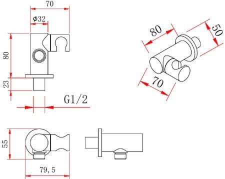 Душевая система Berges Ventas 3R Black 073008 Черная матовая 