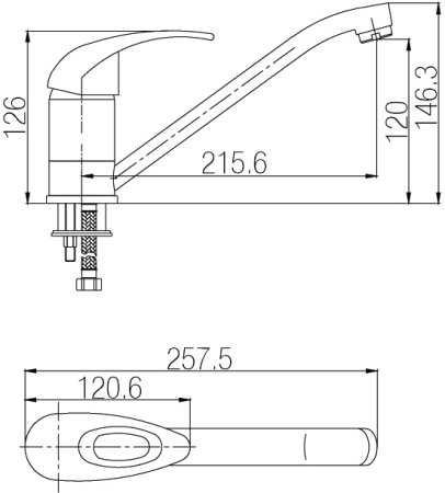 Смеситель для кухонной мойки Paulmark Potsdam Po211057 