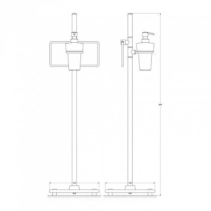 Стойка для ванной комнаты FBS Universal UNI 308 
