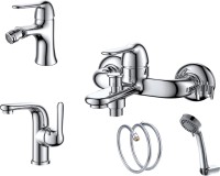 Комплект для ванной D&K Ambrosius Rhein DA1340001SET 4 в 1, три смесителя + душевой гарнитур
