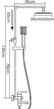 Душевая система Frap F2421 Нержавеющая сталь 