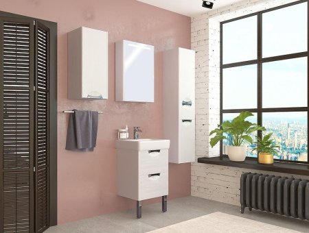 Подвесной шкаф Aquaton Сильва 32 L 1A215703SIW7L Дуб полярный 