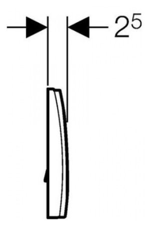 Кнопка смыва Geberit Delta 11 115.120.46.1 хром матовый 