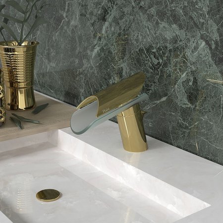 Смеситель для раковины Paini Morgana 73OP211VRKM Золото Стекло 